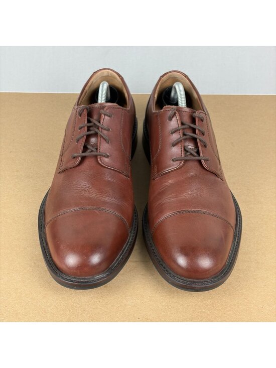 Johnston & Murphy Tabor Cap Toe Leather Derby Shoes Mens 10.5 Brown Lace Up main image 10